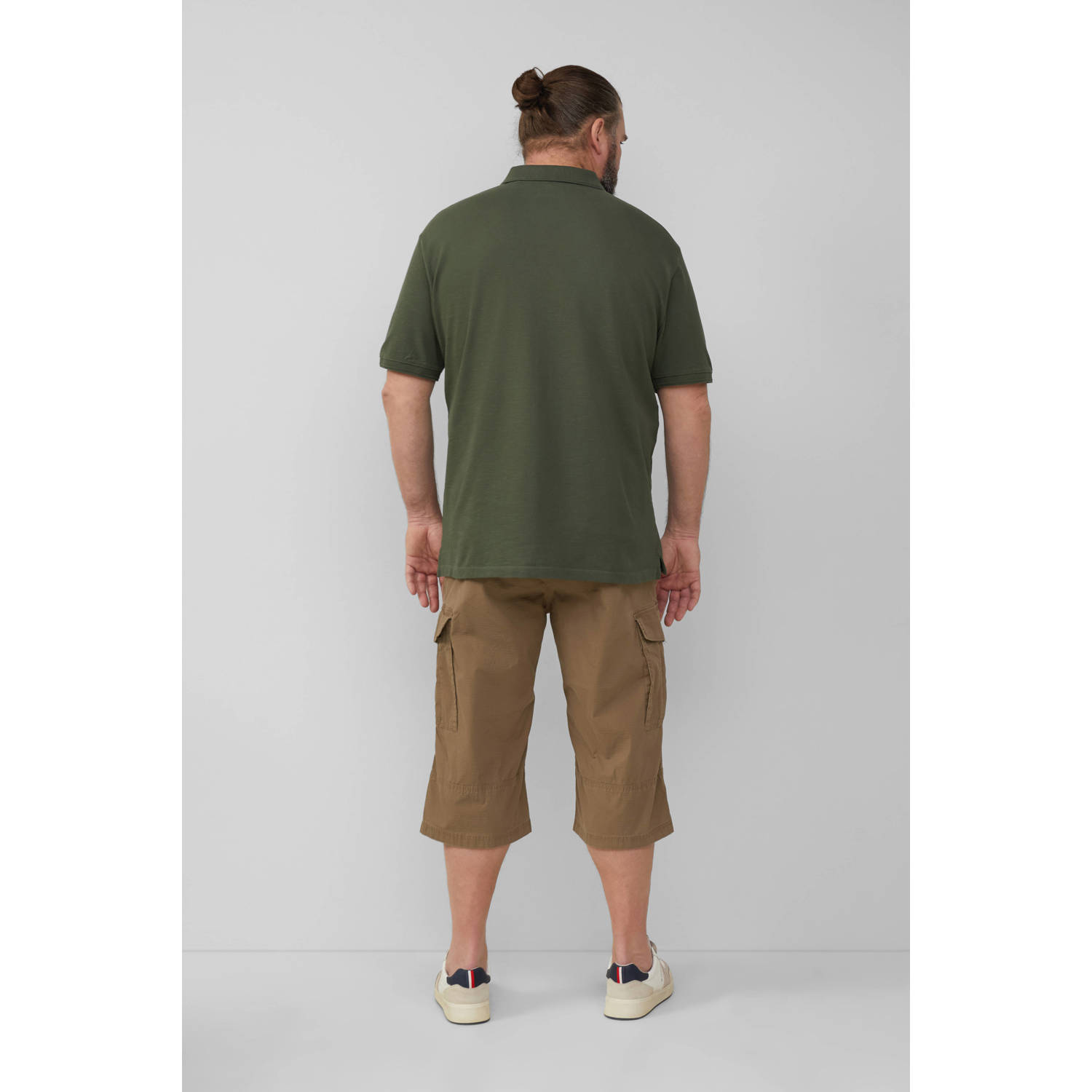 s.Oliver Big Size regular polo donkergroen