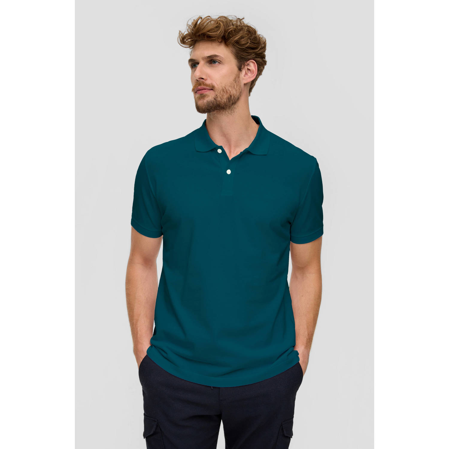 S.Oliver Big Size regular polo petrol