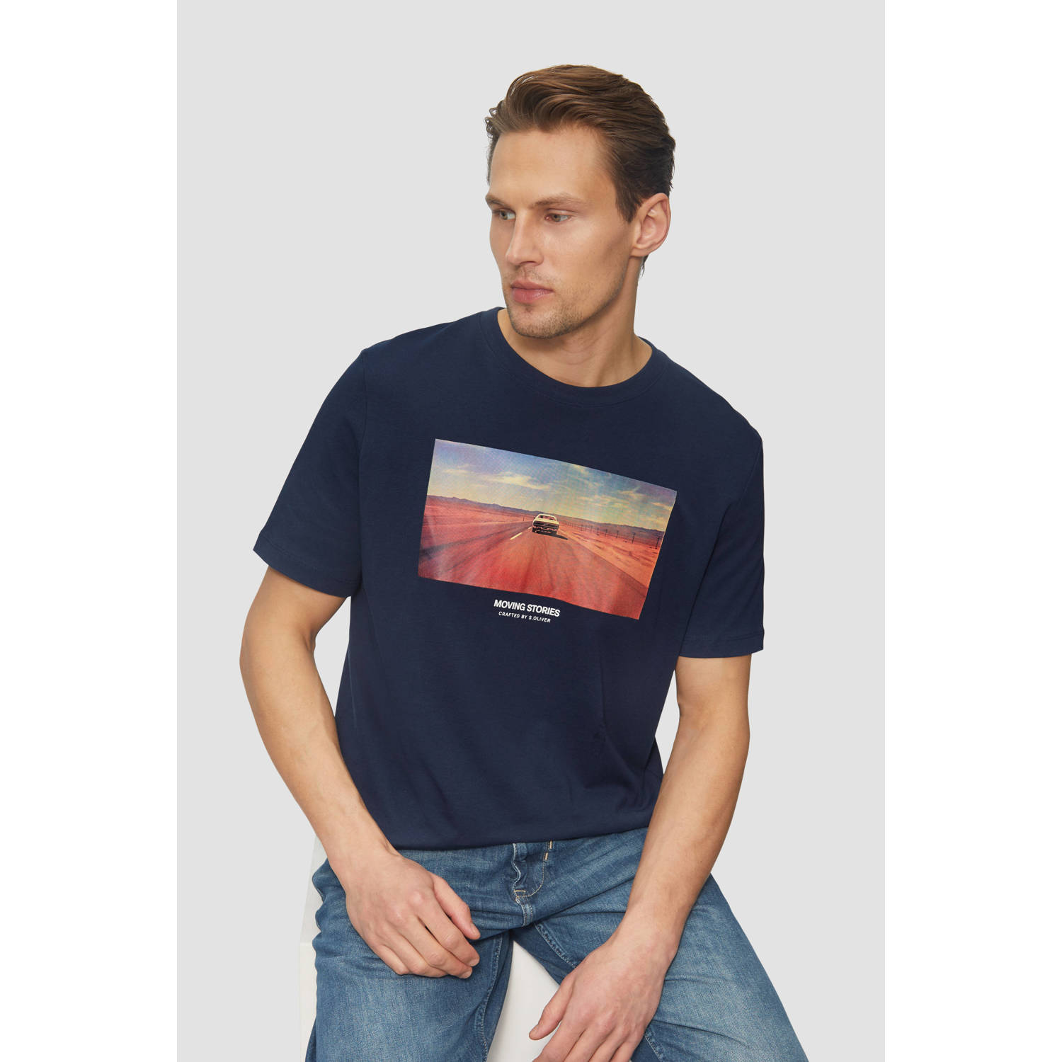 S.Oliver RED LABEL Regular fit T-shirt van puur katoen