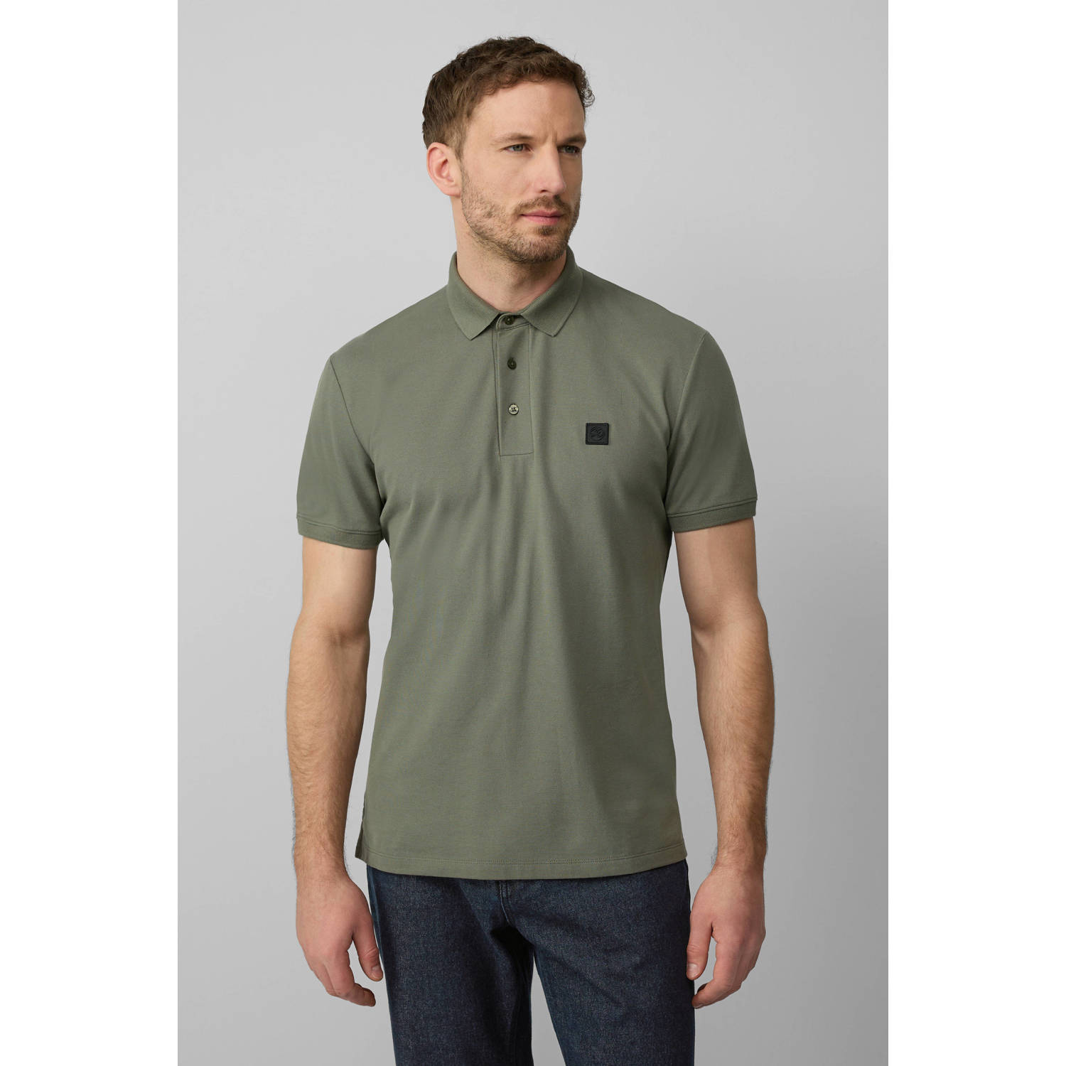 S.Oliver BLACK LABEL regular polo groen