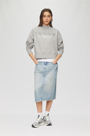 denim spijkerrok blauw