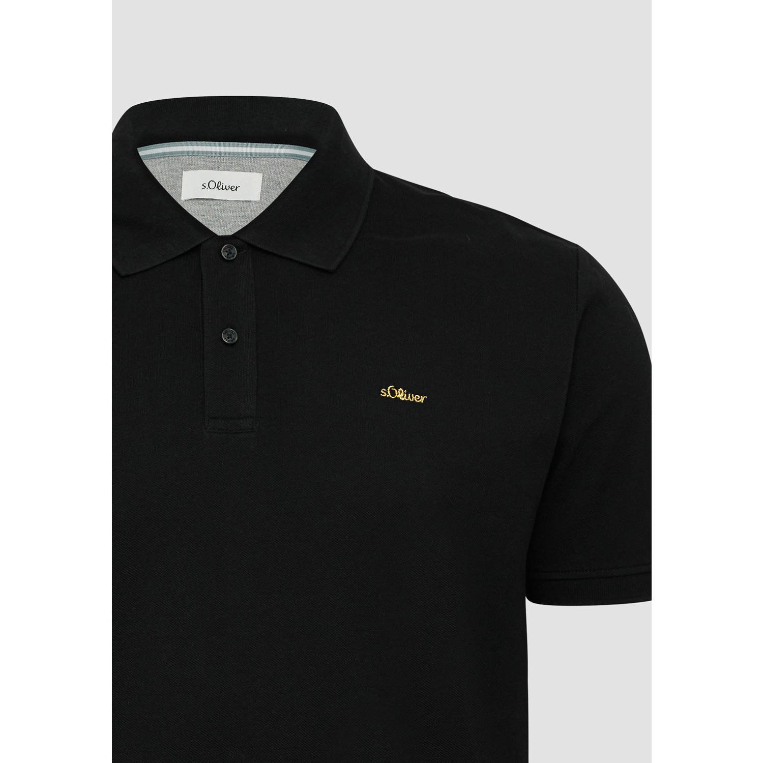 s.Oliver Big Size regular polo zwart