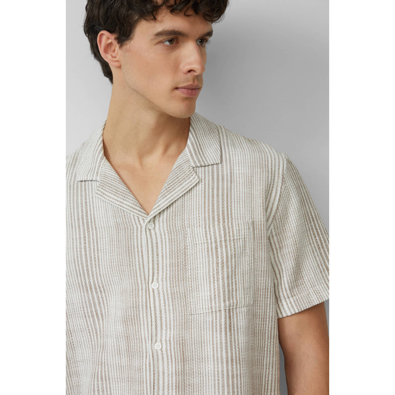 s.Oliver casual overhemd lichtbruin