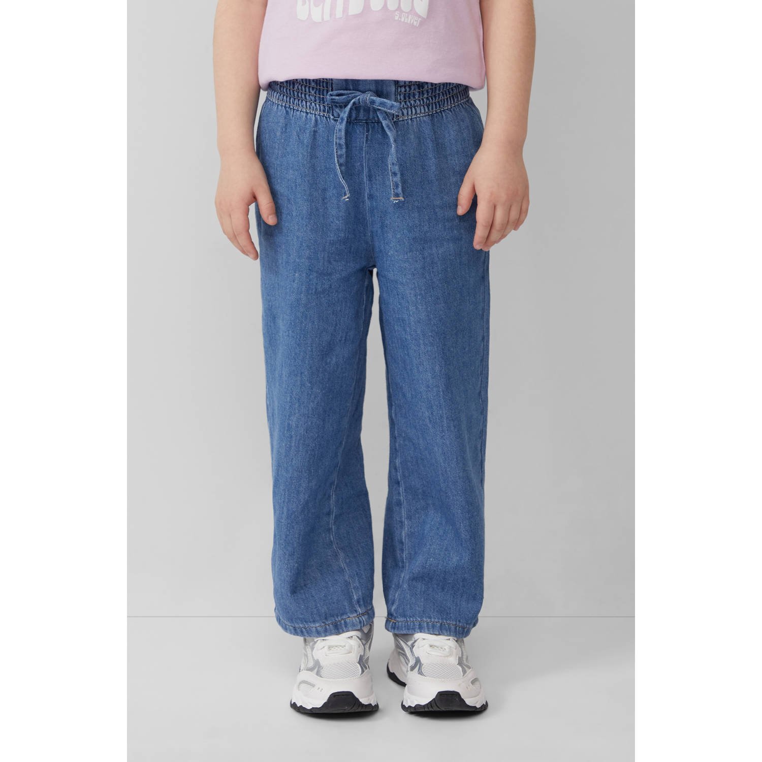 S.Oliver RED LABEL Regular fit wide leg jeans met elastische band