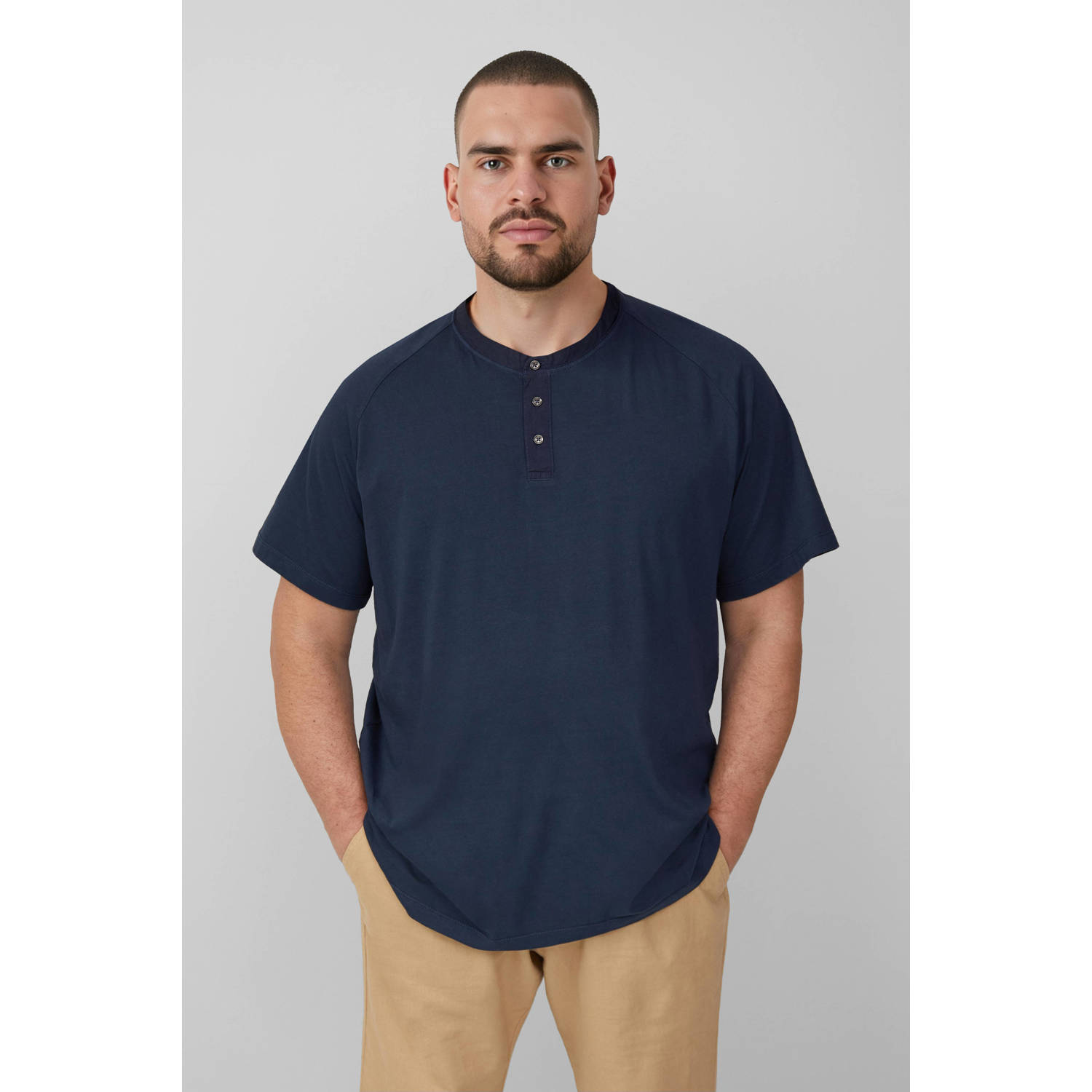 S.Oliver Big Size T-shirt donkerblauw