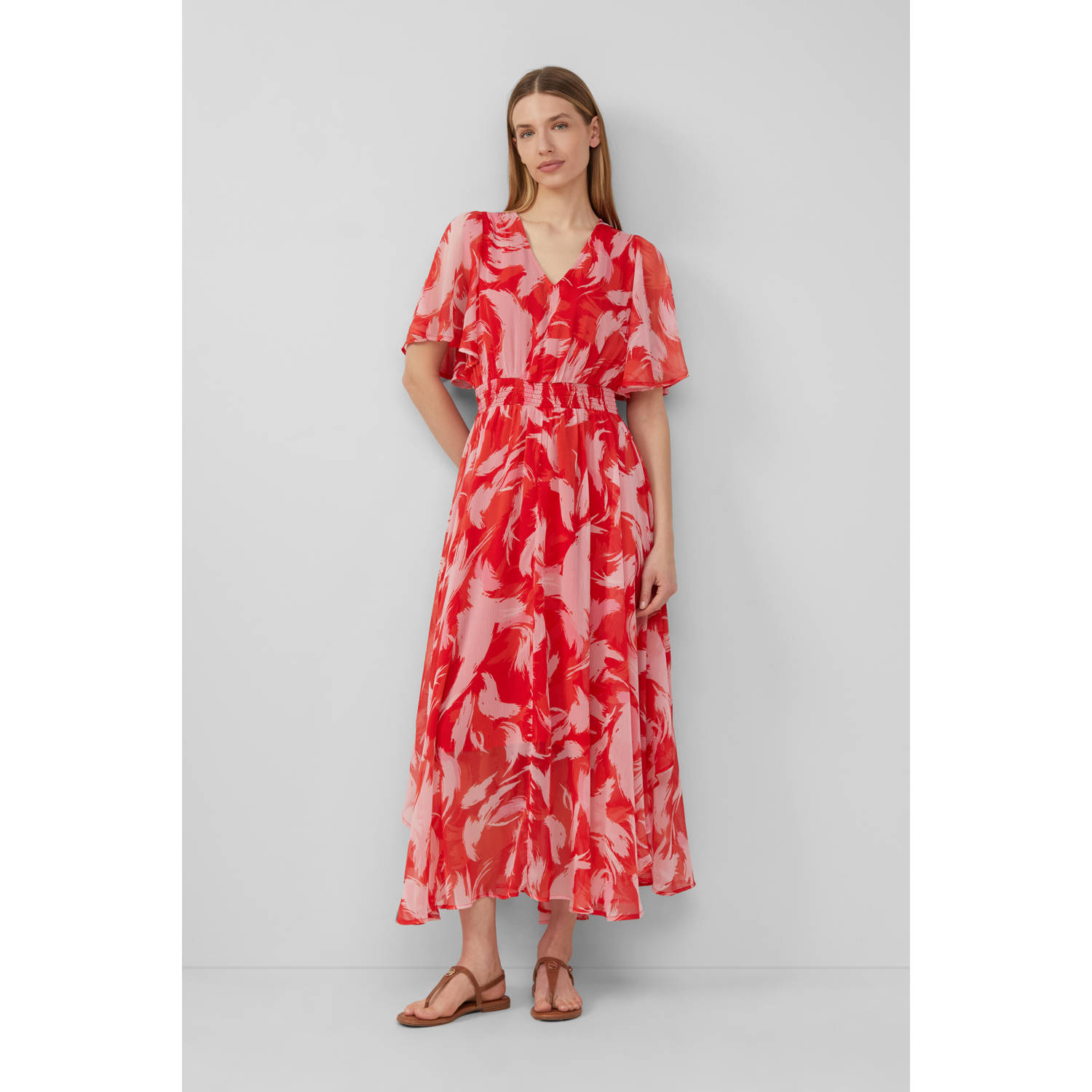 S.Oliver RED LABEL Getailleerde maxi-jurk met all-over motief