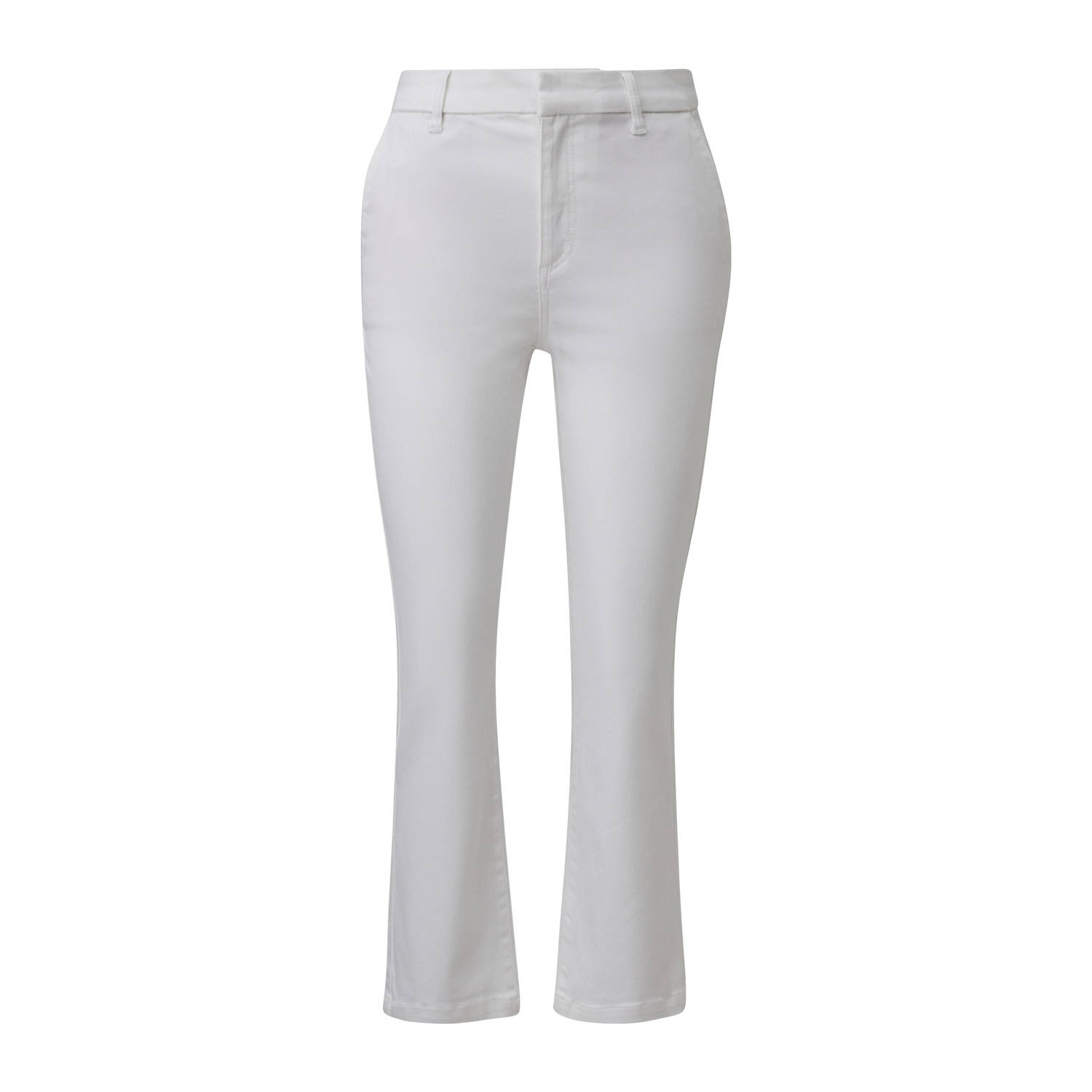 Comma flared regular waist casual broek wit