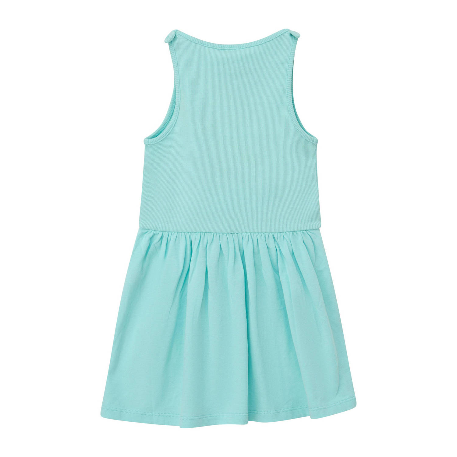 s.Oliver korte jurk rib gebreid turquoise