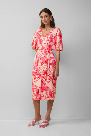 midi jurk roze