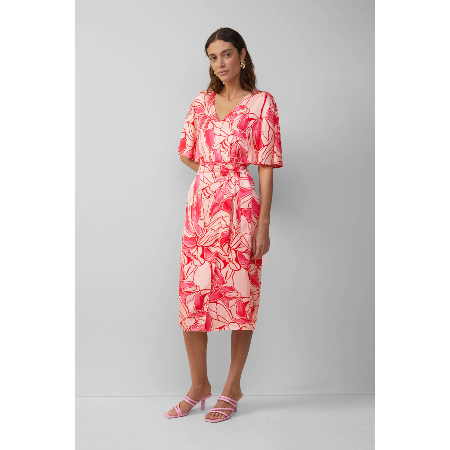 s.Oliver BLACK LABEL midi jurk roze