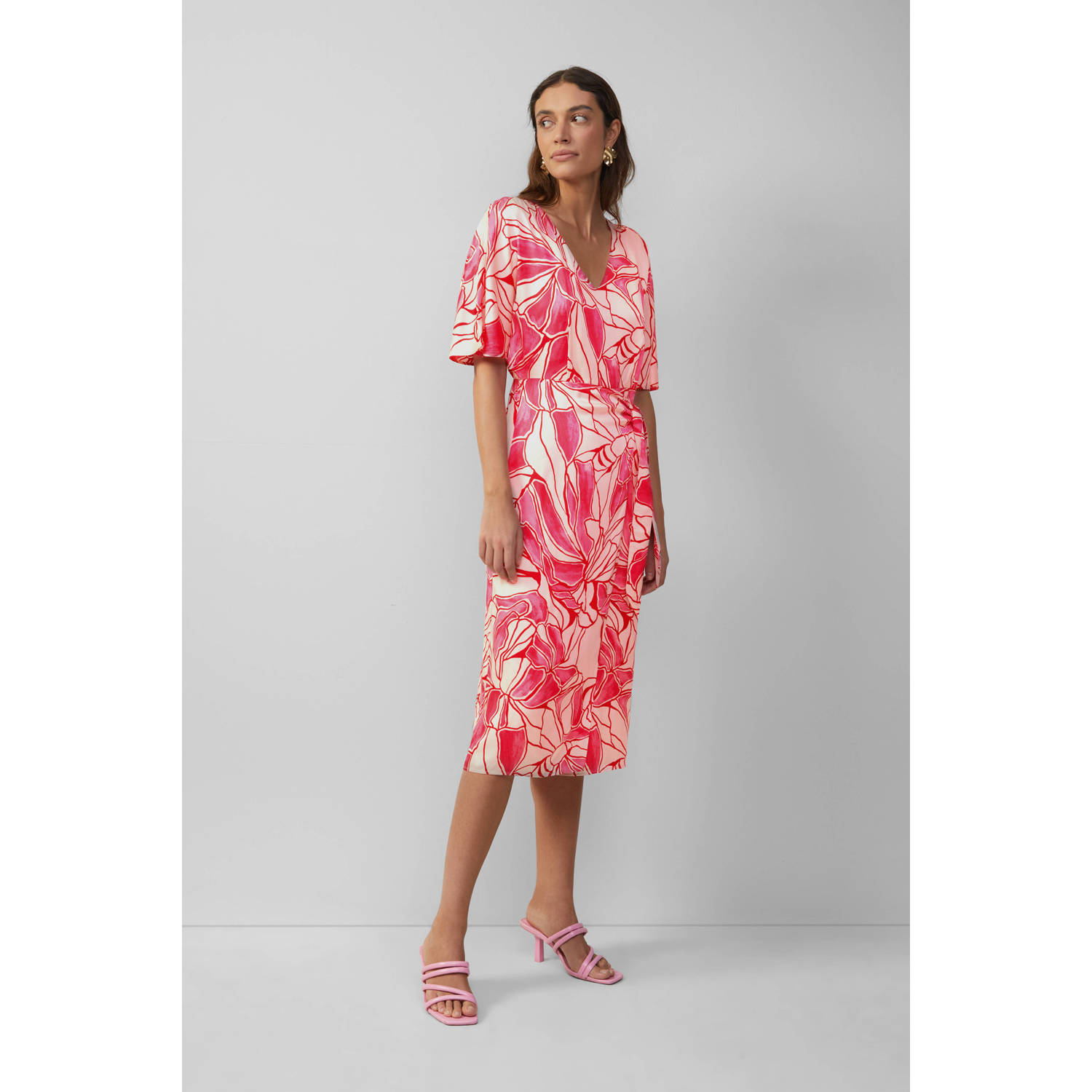 s.Oliver BLACK LABEL midi jurk roze