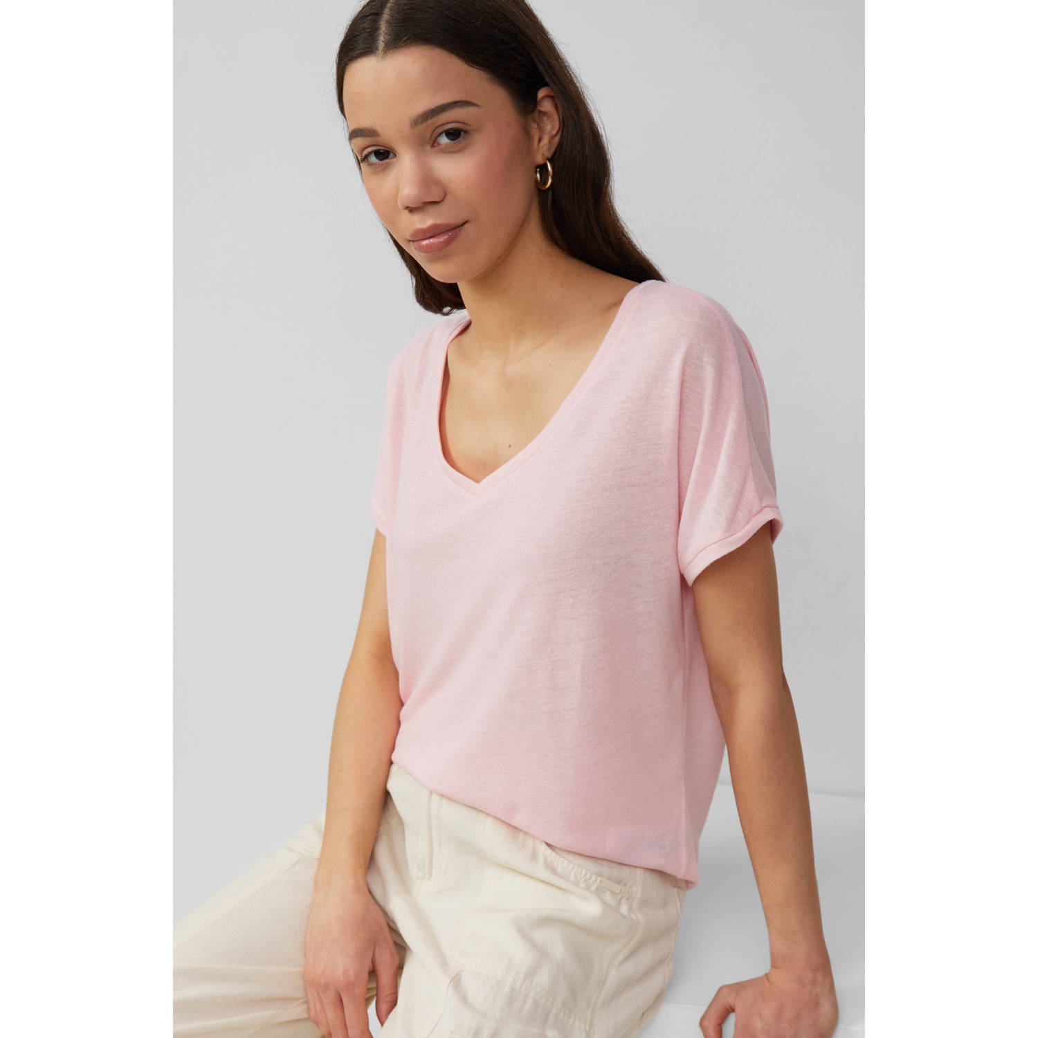 Q S by s.Oliver T-shirt lichtroze