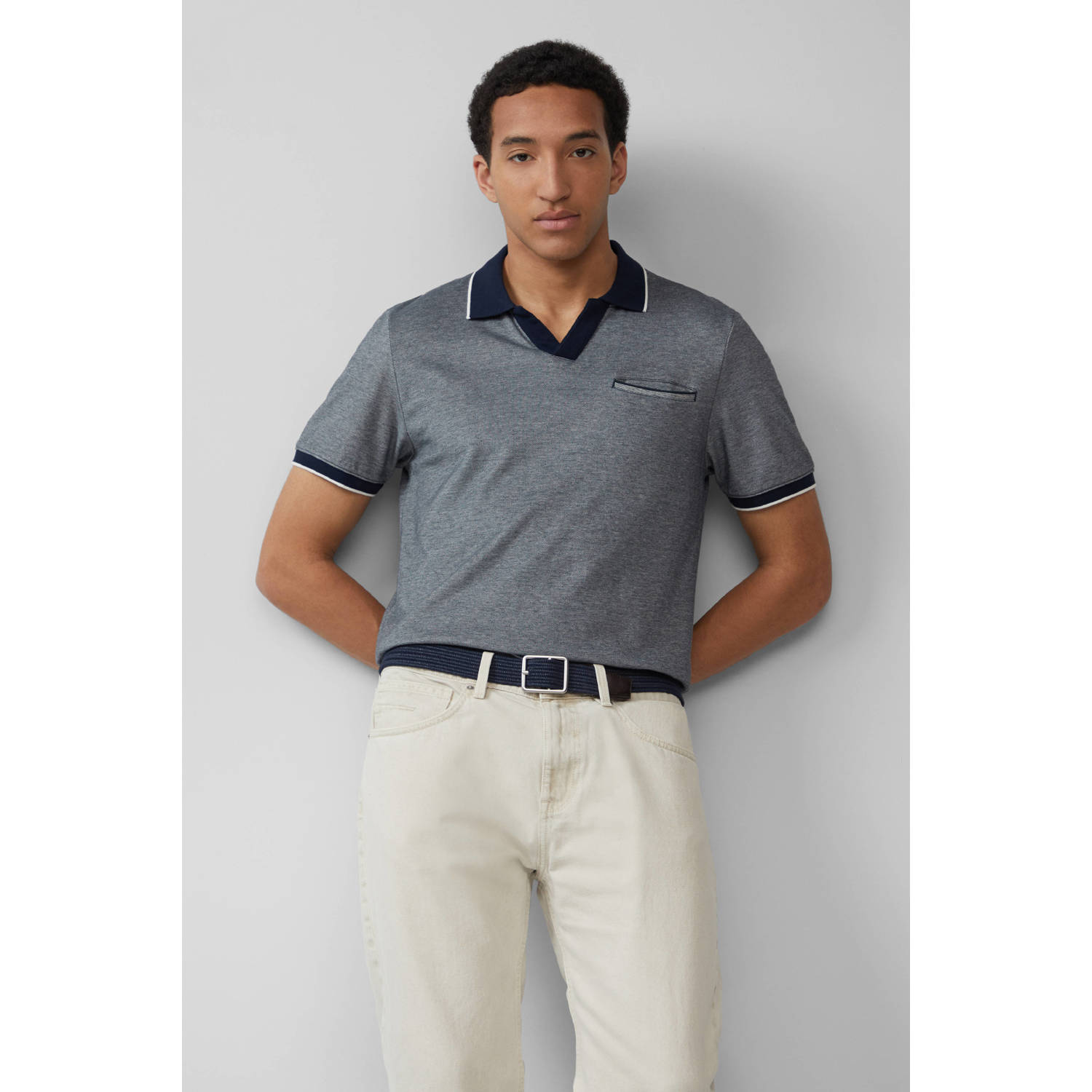S.Oliver regular polo donkerblauw