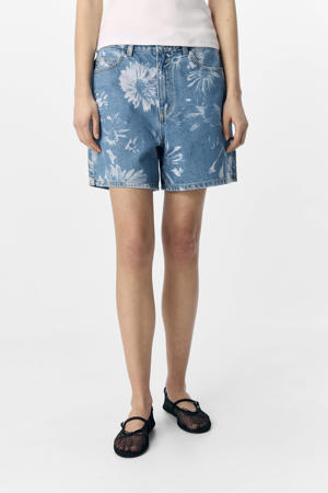 denim regular high waist denim short medium blue denim