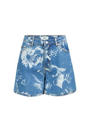 denim regular high waist denim short medium blue denim