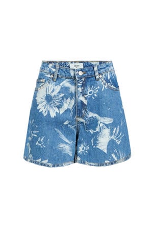 denim regular high waist denim short medium blue denim