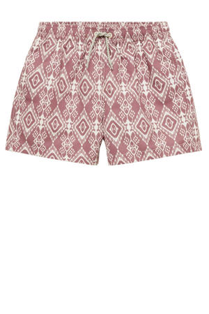 zwemshort oudroze/wit