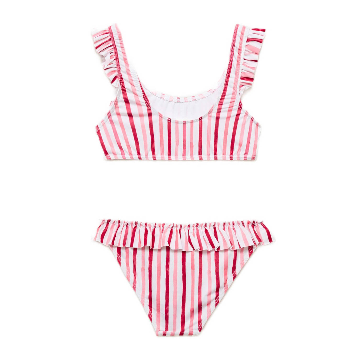 Mango Kids bikini roze lichtroze wit