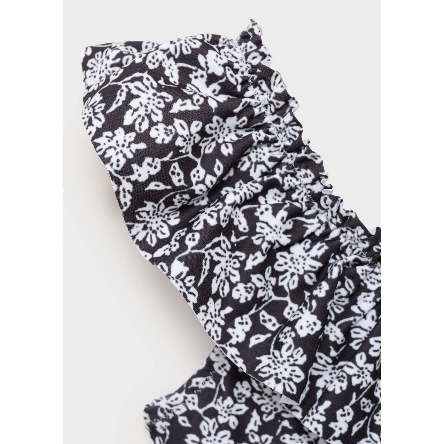 Mango Kids one schoulder badpak zwart wit