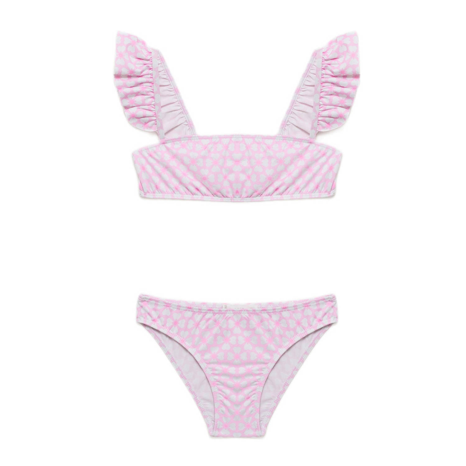 Mango Kids bikini lichtroze wit