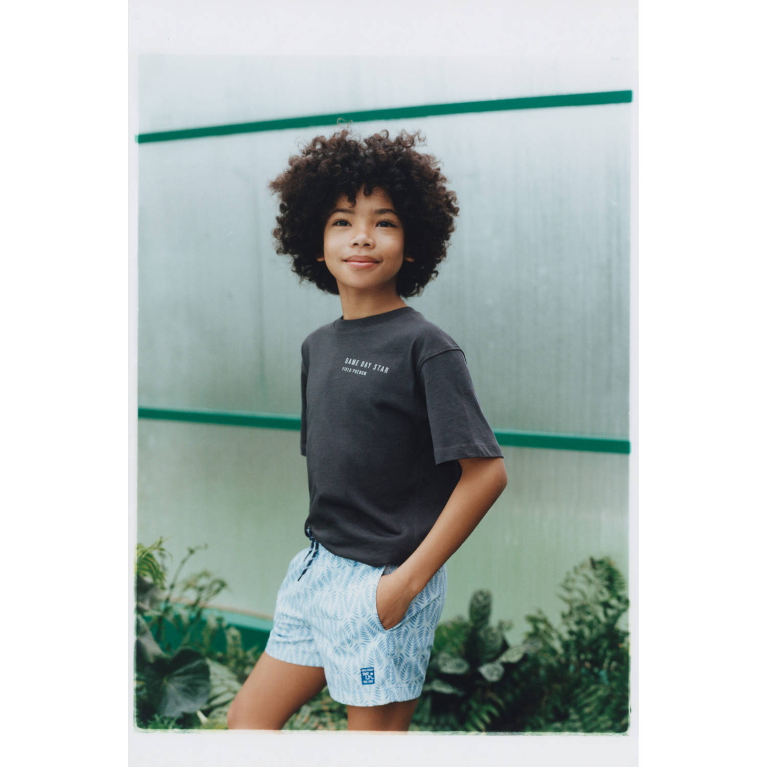 Mango Kids zwemshort lichtblauw