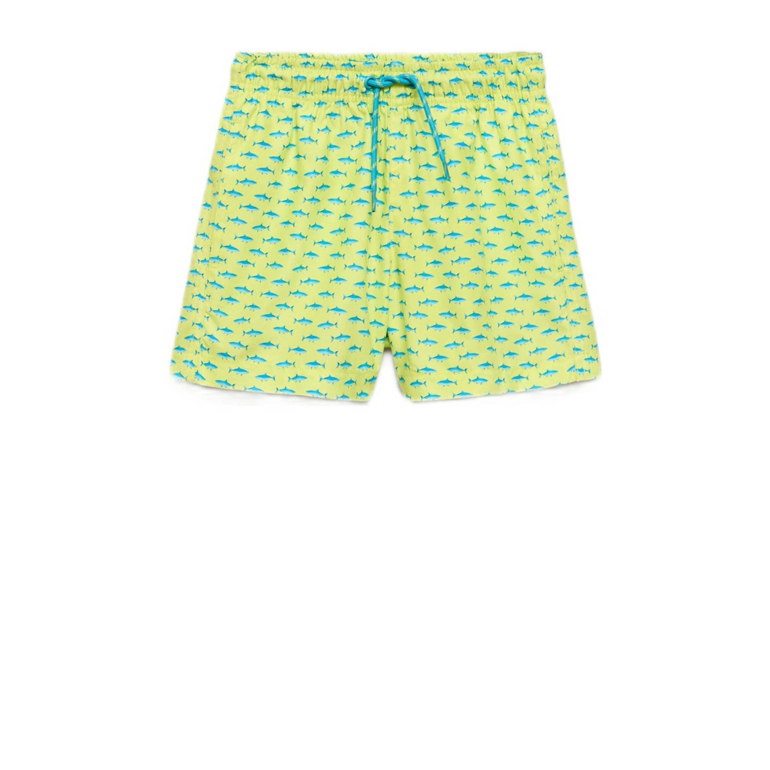 Mango Kids zwemshort lichtgroen blauw