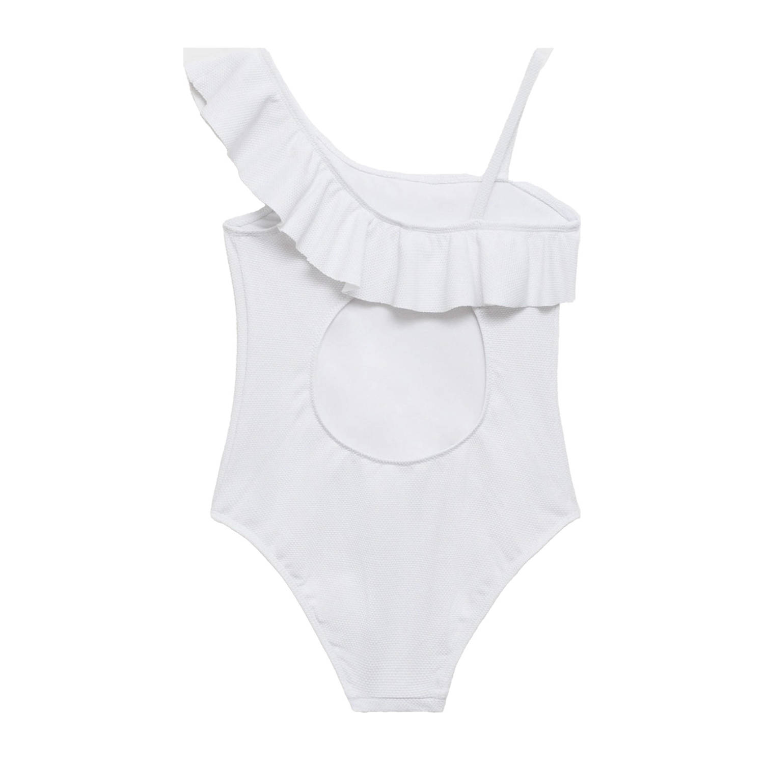 Mango Kids badpak met ruches wit