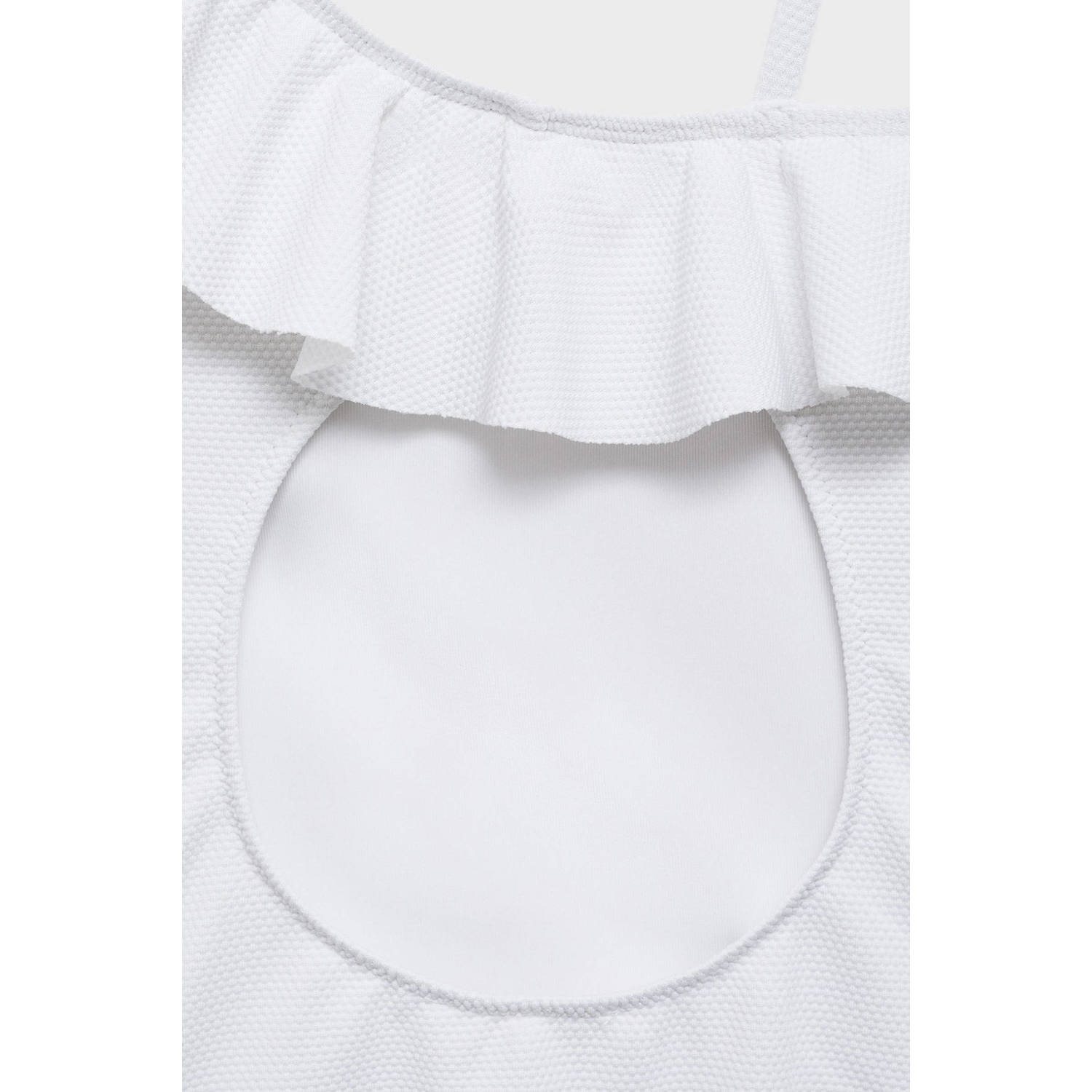 Mango Kids badpak met ruches wit