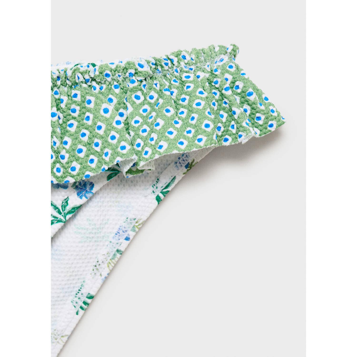 Mango Kids crop bikini groen blauw wit