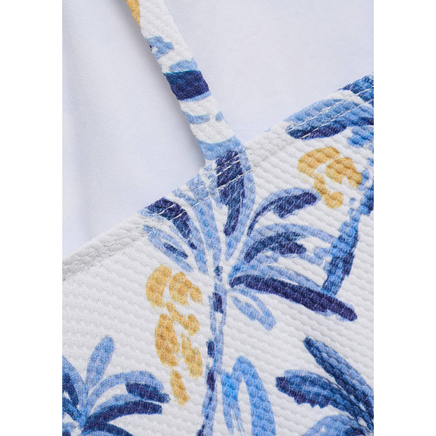 Mango Kids badpak wit blauw geel