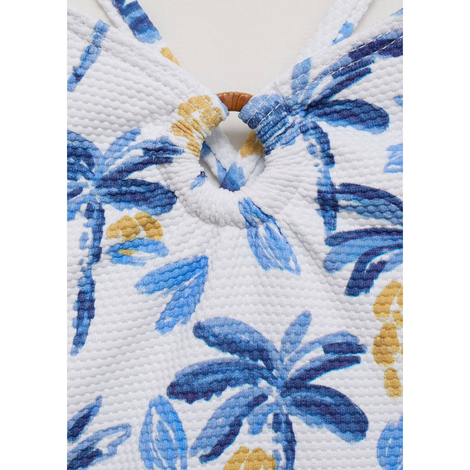 Mango Kids badpak wit blauw geel