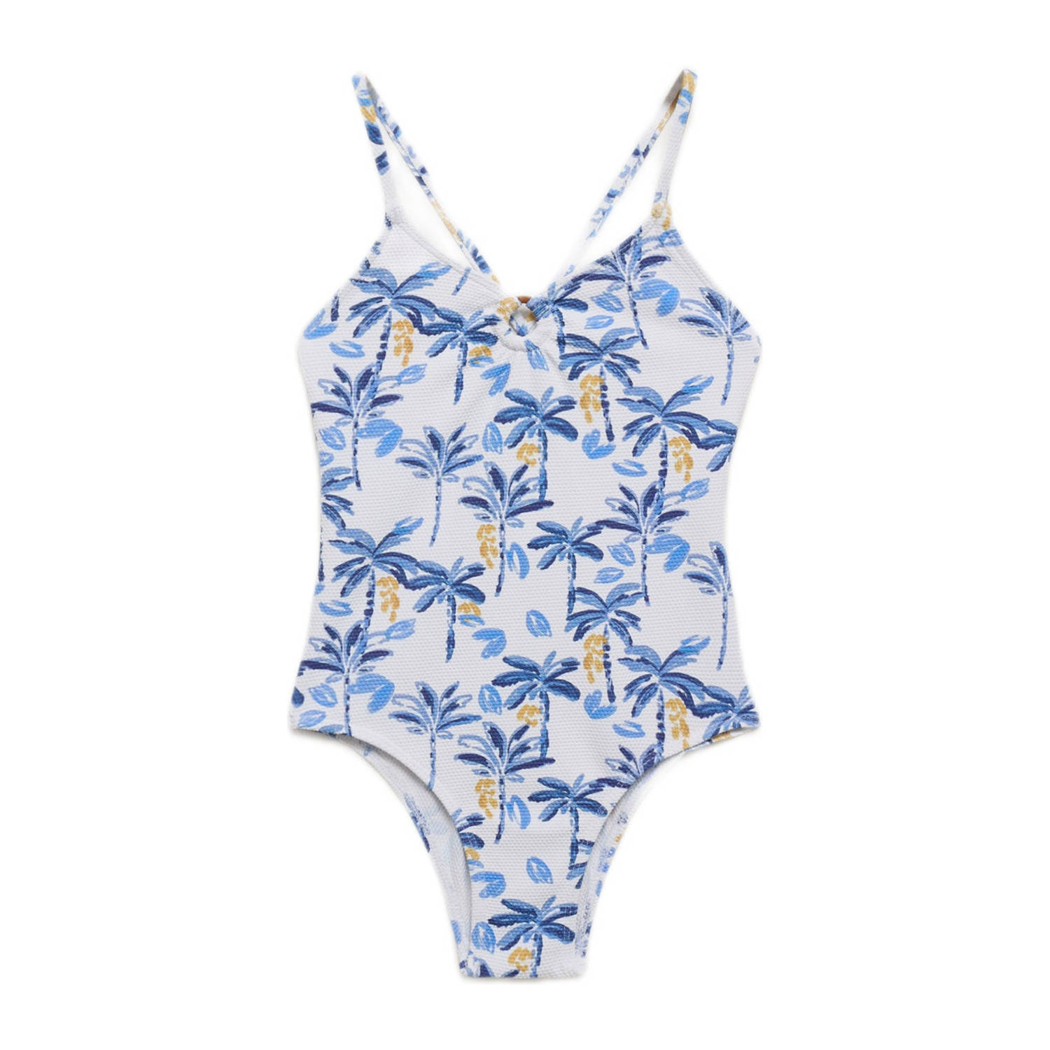 Mango Kids badpak wit blauw geel