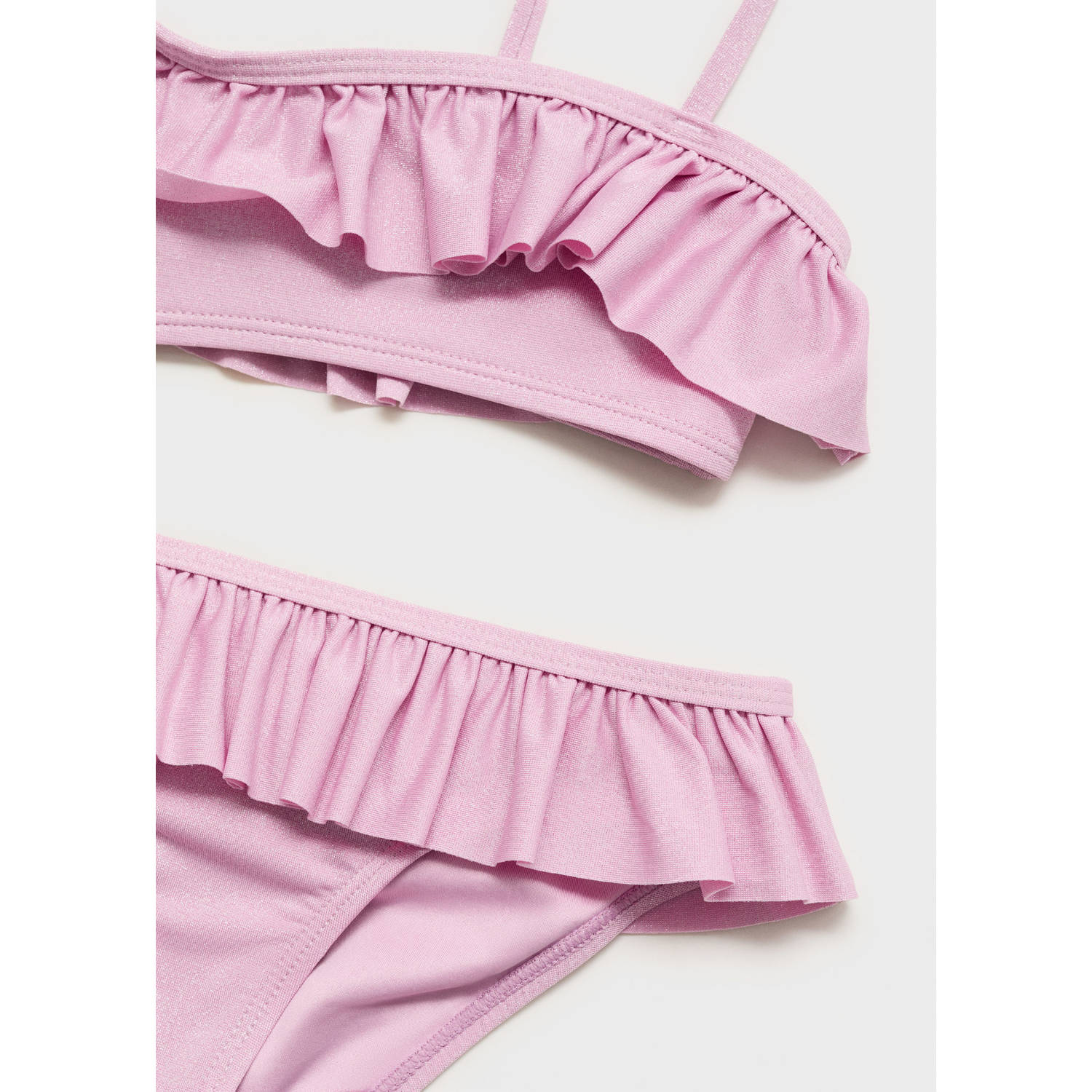 Mango Kids one shoulder bikini roze