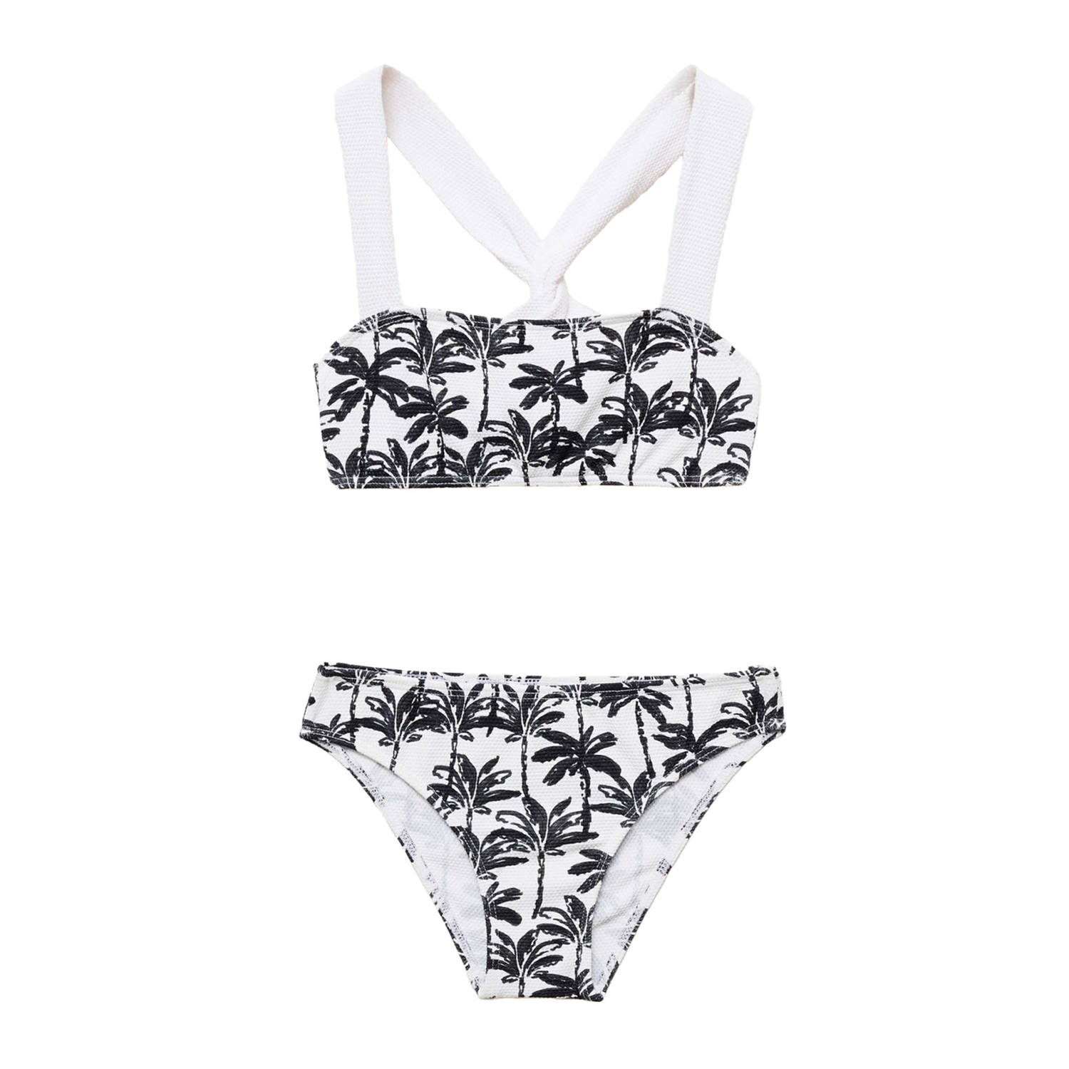 Mango Kids bikini wit zwart