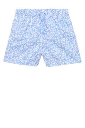 zwemshort lichtblauw/wit