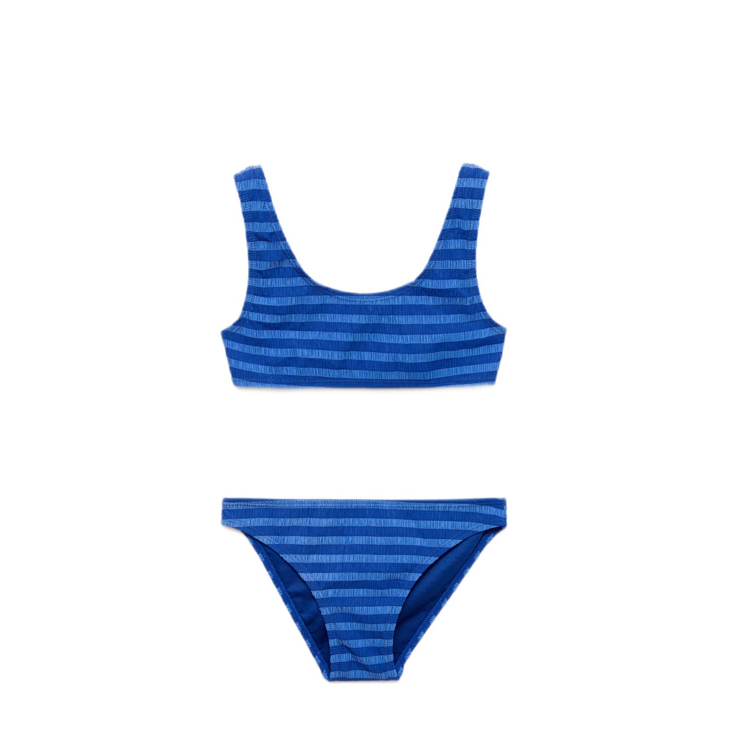 Mango Kids crop bikini blauw