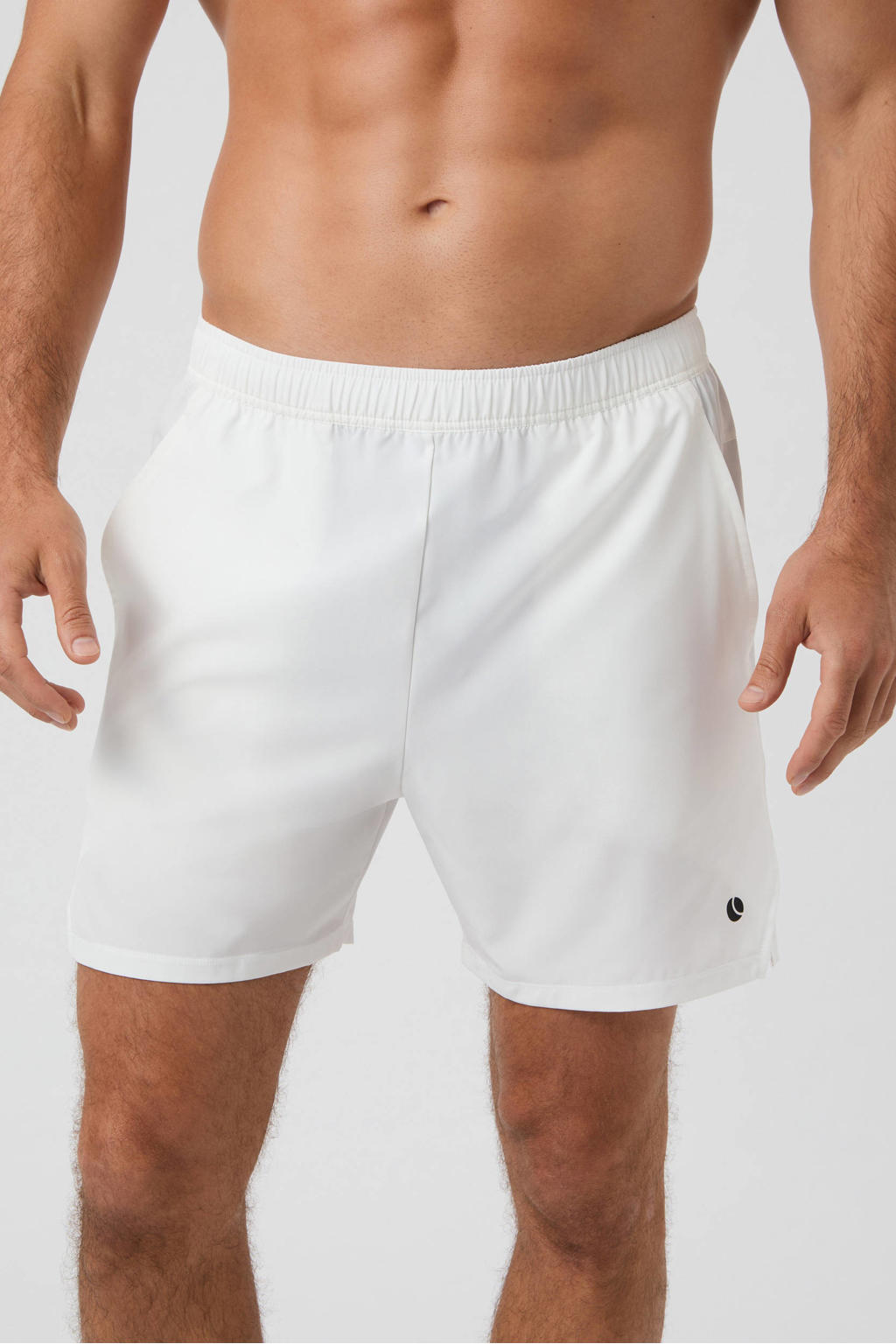 Witte heren Björn Borg sportshort van polyester met regular fit, regular waist en elastische tailleband met koord