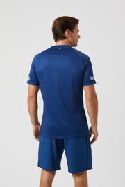 thumbnail: Blauwe heren Björn Borg sportshirt van polyester met effen, korte mouwen en ronde hals