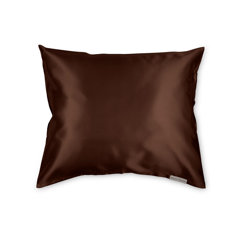 Beauty Pillow Polyester en satijnen kussensloop Chocolate Brown - 60 x 70 cm