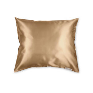 Polyester en satijnen kussensloop Bronze - 60 x 70 cm