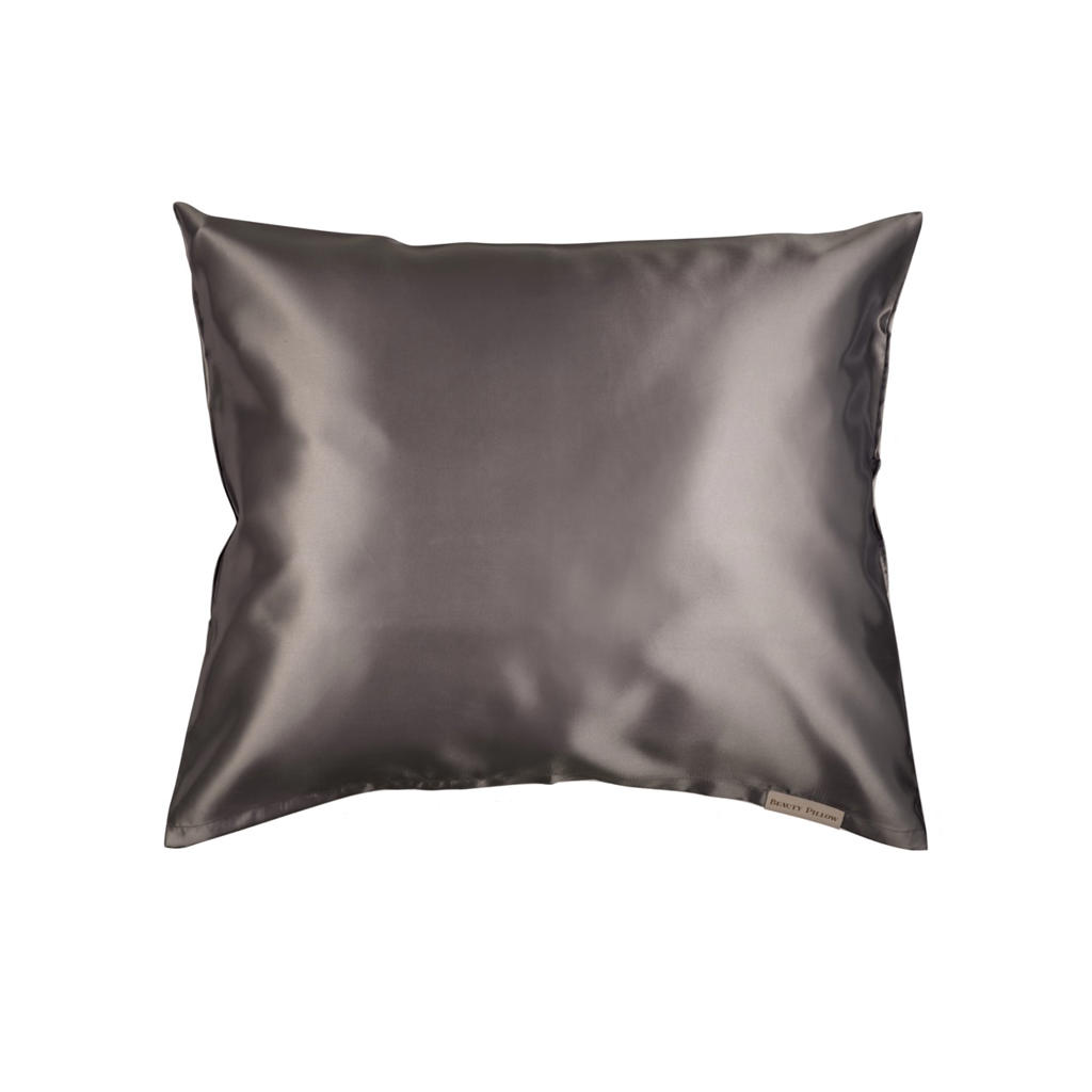 Beauty Pillow Polyester en satijnen kussensloop Dark Grey - 60 x 70 cm