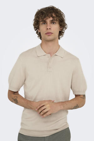regular polo gebreid zand