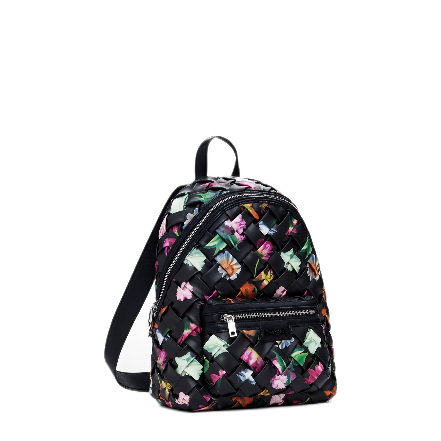 Desigual rugzak met bloemenprint zwart