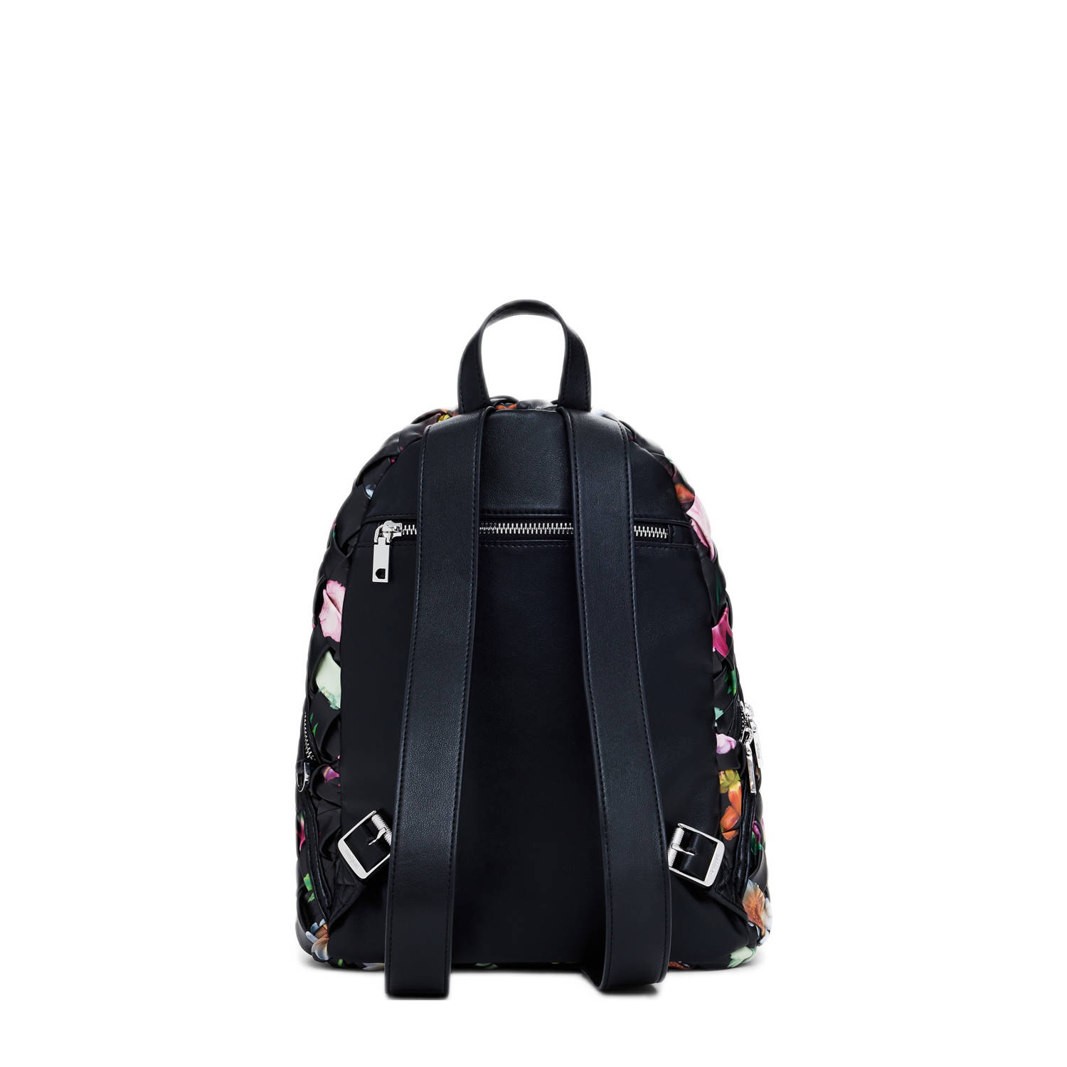 Desigual rugzak met bloemenprint zwart