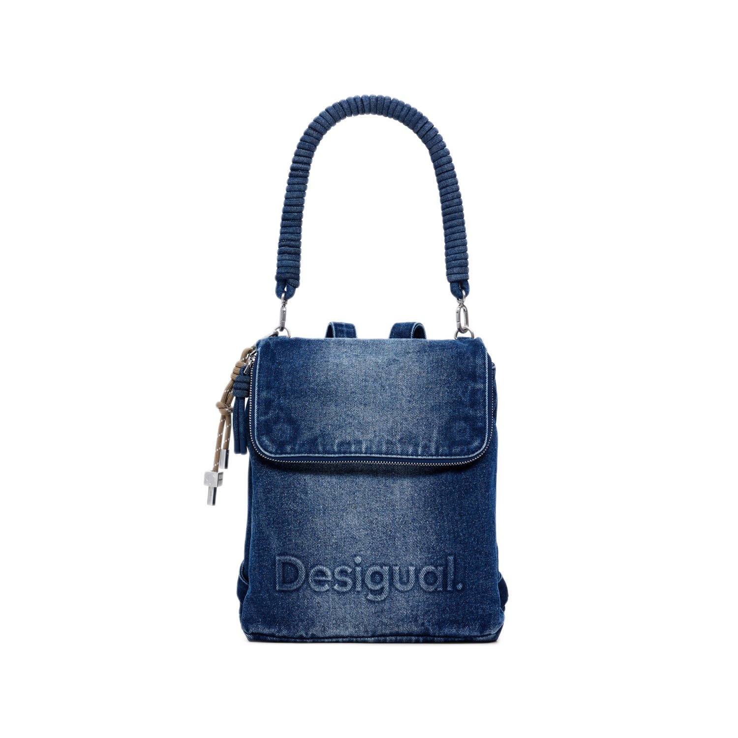 Desigual Blauwe Convertible Rugzak met Ritssluiting Blue Dames