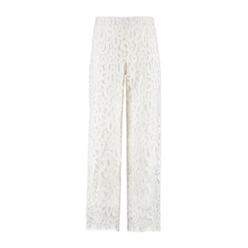 AMAYA Amsterdam straight high waist broek wit afbeelding