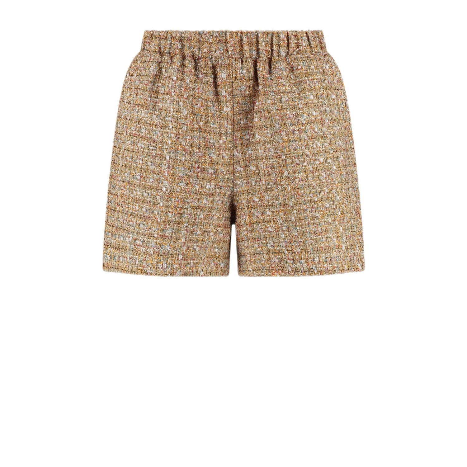 AMAYA Amsterdam straight high waist casual short geel