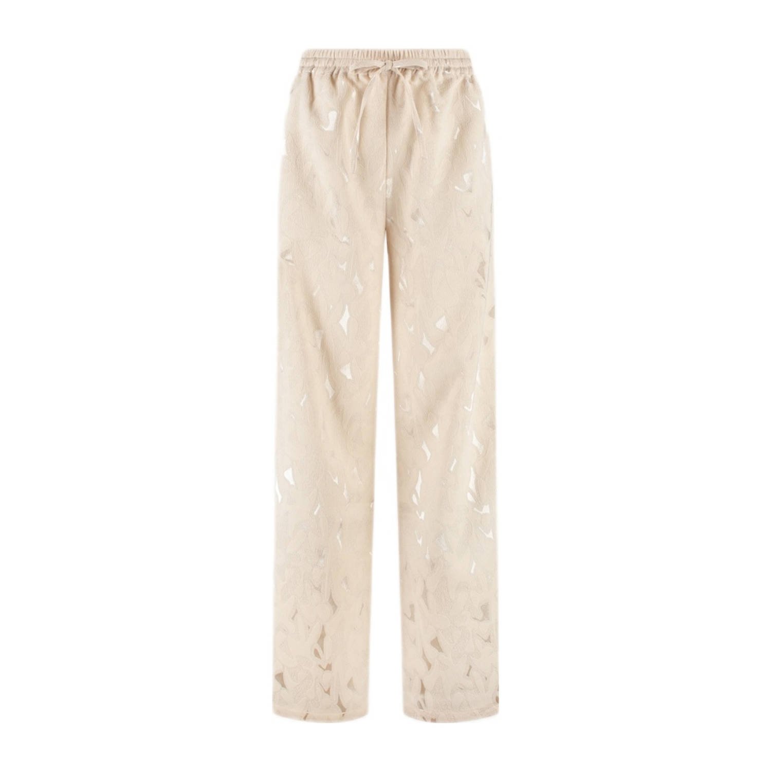 AMAYA Amsterdam straight high waist broek beige