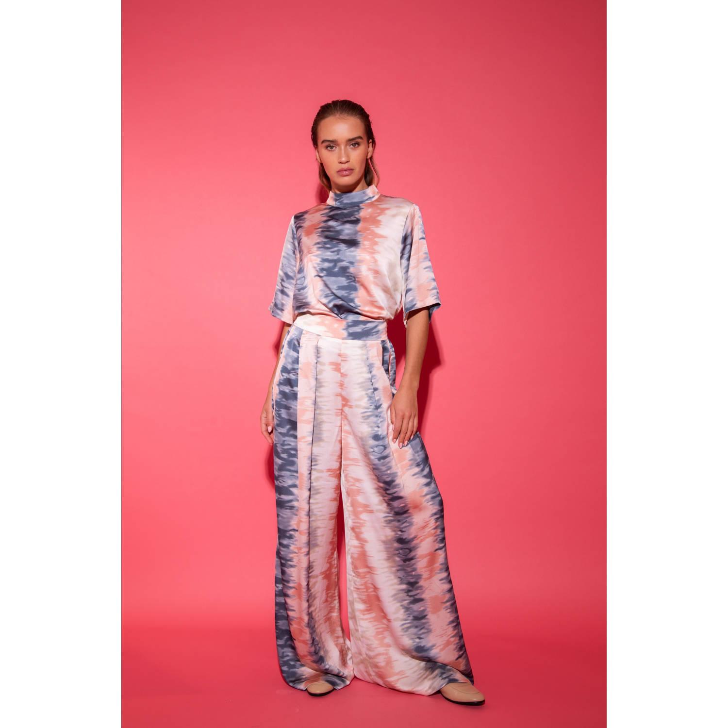 Studio AMAYA wide leg high waist pantalon multi