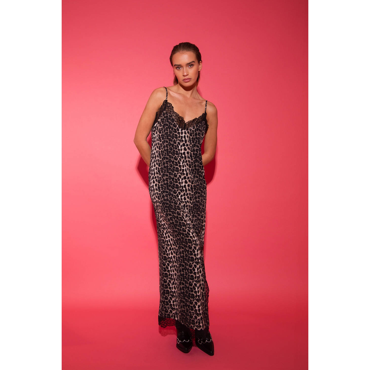 STUDIO AMAYA Dames Jurken Tijger Beige